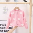 thumbnail image 2 of BULLPIANO Baby Girls Sweater Long Sleeve Cardigan for Girls Infant Toddler Sweaters Autumn Winter Kids Clothes 2-7 Years, 2 of 8