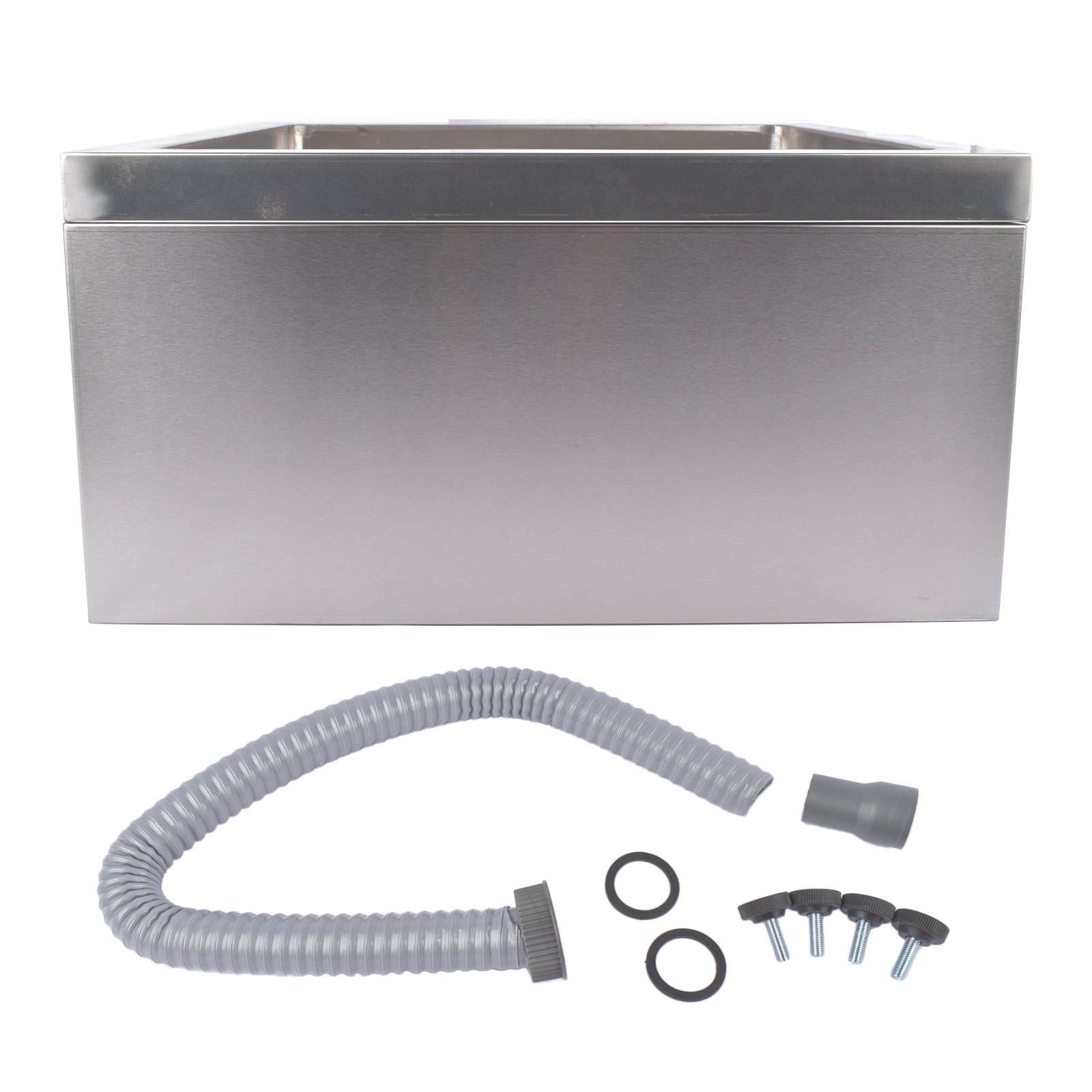 GELUOXI Commercial Mop Sink 24x24x13in without Backsplash, Stainless Steel Utility Mop Basin with Drain Assembly Wall-Mounted Deep Tub for Restaurant/Hospital