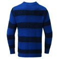 thumbnail image 4 of Mens Sweater, Casual Pullover Striped Round Neck Knitted Sweater Jacket, Autumn Winter Daily Wear, Soft Knit Fabric, Comfortable Outerwear, Trendy Men's Clothing, 4 of 6