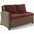thumbnail image 2 of Crosley Furniture Causeuse de Patio à Accoudoir Gauche en Tissu Bradenton, Rouge Sangria, 2 of 9