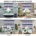 thumbnail image 3 of Purple Grey Striped Swag Curtains for Kitchen/Bedroom/Living Room, Farmhouse Stripes Modern Abstract Art Scalloped Curtains 63 Inch Long, Window Swag Topper Curtains Valances 2 Panels Set 36"x63", 3 of 8
