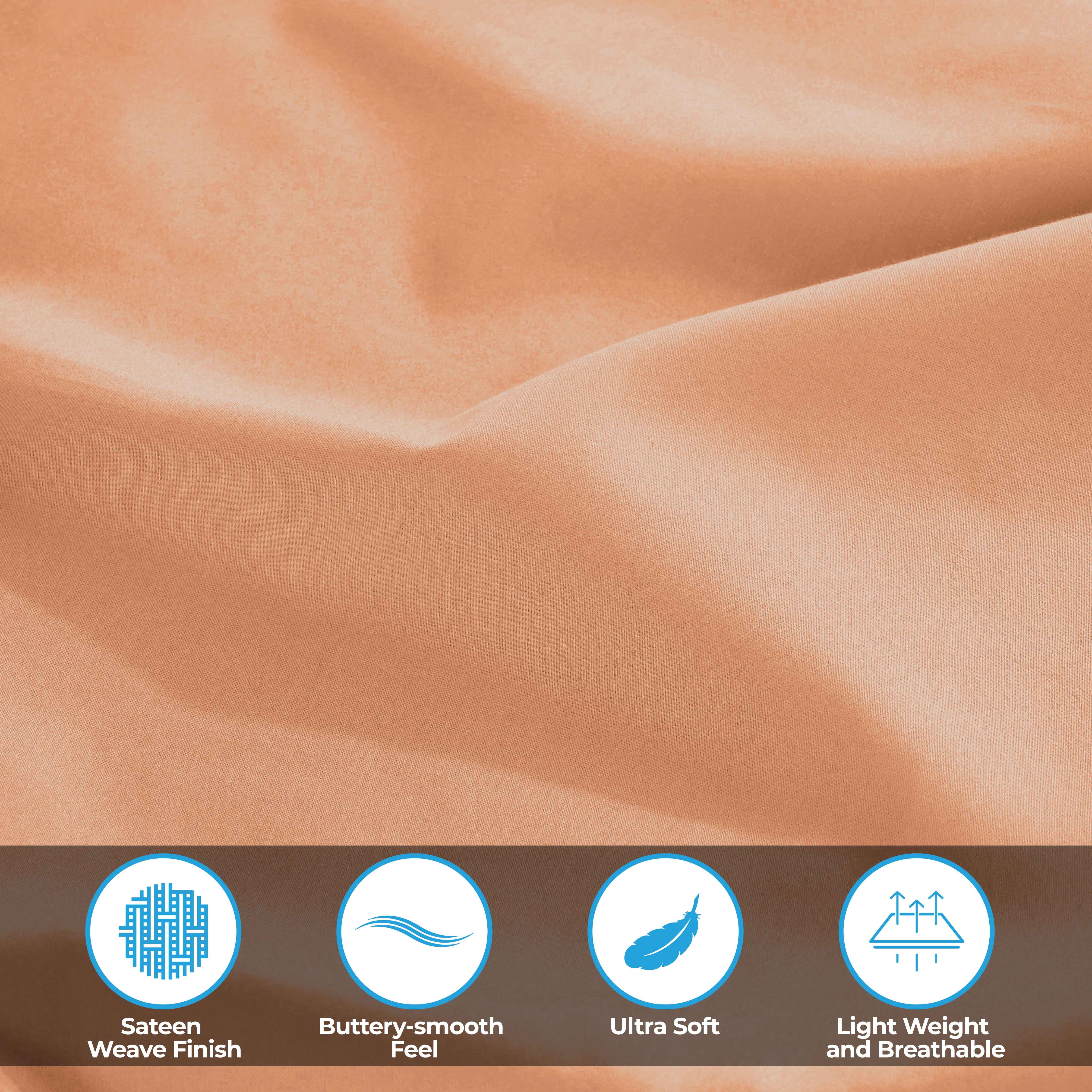 Superior Egyptian Cotton 300 Thread Count Deep Pocket Sheet Set, California King, Beige