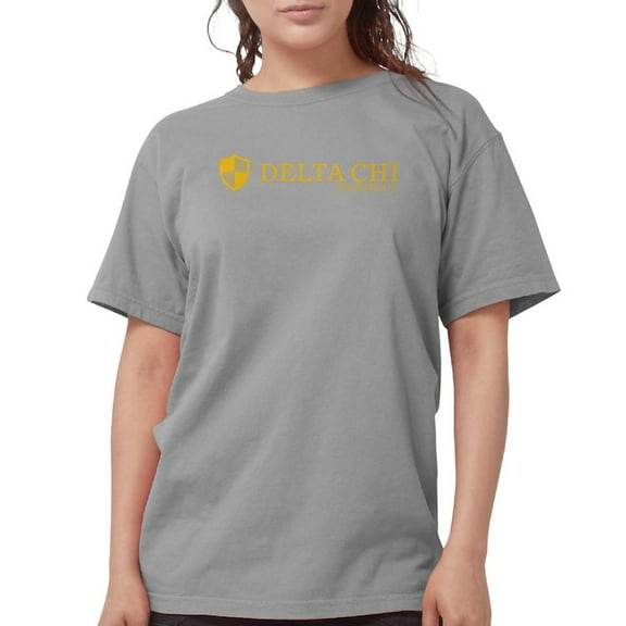 CafePress - Delta Chi Logo Yellow T Shirt - Womens Comfort Colors® Shirt
