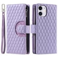 thumbnail image 2 of Dteck Zipper Wallet Crossbody Strap Case for Samsung Galaxy A05,Magnetic Leather Card Slots Cash Pocket Case Shockproof Kickstand Cover with Shoulder & Wrist Strap for Galaxy A05,Purple, 2 of 7