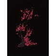 thumbnail image 3 of 1pc Women'S Casual Round Neck Short Sleeve T-Shirt with Red Leaf Tree Print, Fashionable Geometric Pattern, Knitted Polyester Fabric, Comfortable All-Season Top, 3 of 8