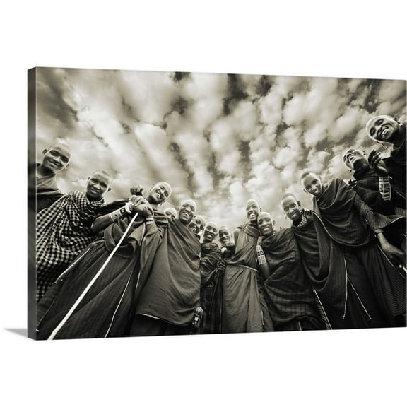 Great Big Canvas "African Masai Tribe" by Scott Stulberg Silver Wrapped Canvas Print Wall Artwork