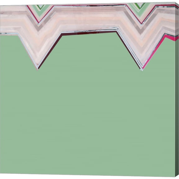 Great Art Now Aqua Zig Zag III by Bellissimo Art, Canvas Wall Art, 24W x 24H