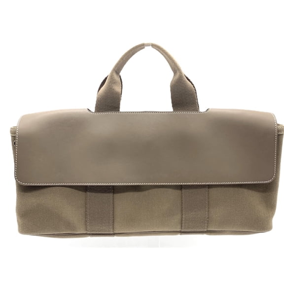 Pre-Owned Hermes Handbag Valparaiso Long MM Canvas Etoupe Women's HERMES (Good)