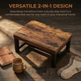 thumbnail image 6 of Wooden Step Stools for Adults Kids with Non-Slip Rubber Feet, Heavy Duty Stepping Stools with 500-LBS Capacity for Bedroom Kitchen Bathroom, Bed Steps for High Beds, Easy to Assemble, Rustic Brown, 6 of 6