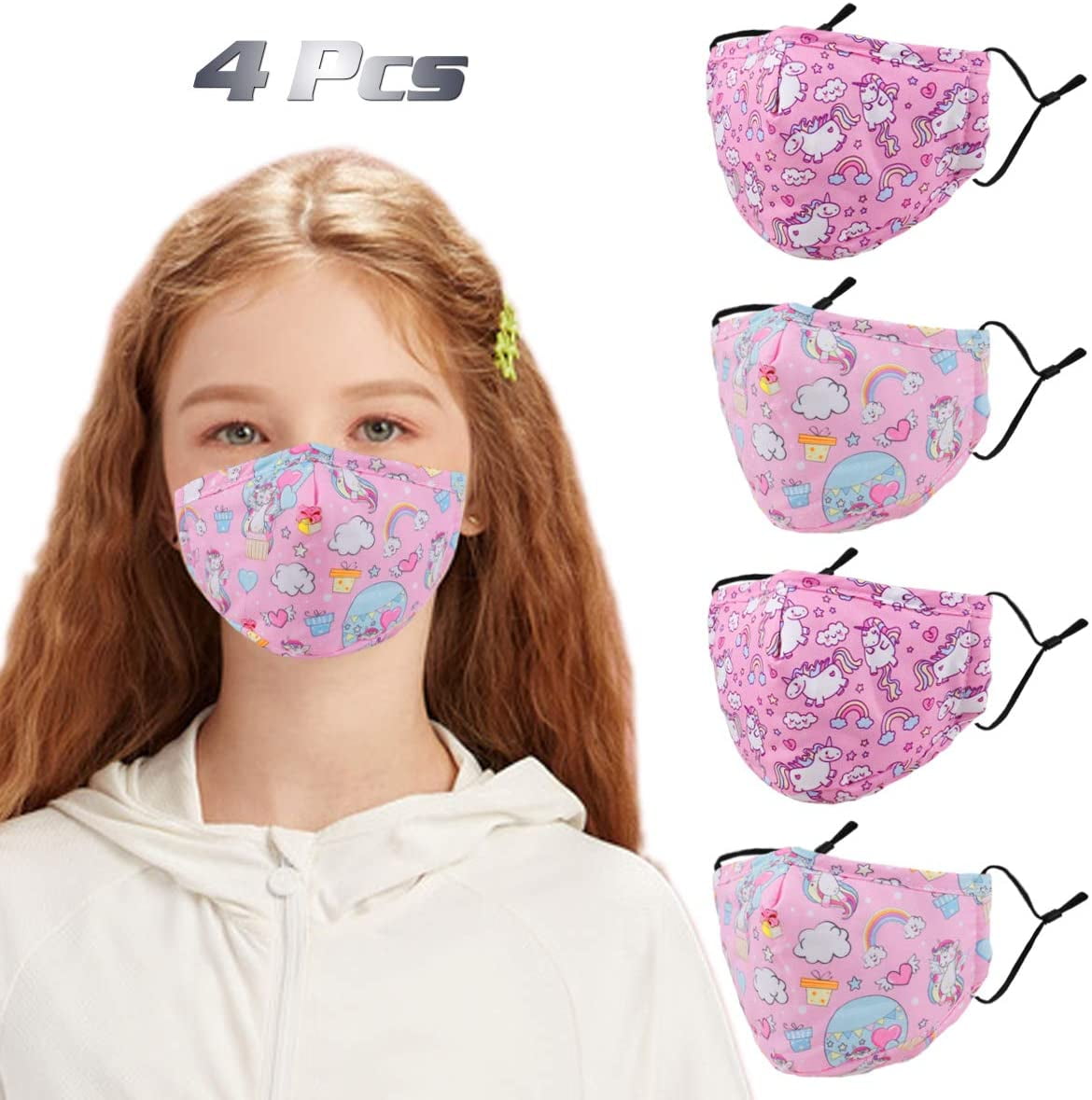 Kids Cotton Face Mask with Comfortable Elastic Ear Loop Adjustable