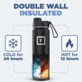 thumbnail image 4 of Botella de agua IRON °FLASK para acampar y senderismo, 650 ml, color rojo fuego, 4 of 8