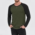 thumbnail image 2 of purcolt Men's Big and Tall Shirts Long Sleeve Crewneck Pullover Color Block Shirts Casual Workout Yoga Gym Stylish Shirts, 2 of 6
