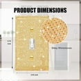 thumbnail image 2 of Tutuviw 1Pcs Shiny Rhinestones Wall Plate Single Switch Cover Gold Bling Decorative Light Single Gang Toggle Covers for Bedroom Bathroom Kitchen Home Decor, 2 of 7