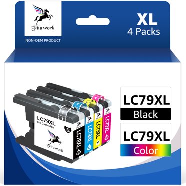 Brother Genuine LC-75 (LC75BK, LC75C, LC75M, LC75Y) High Yield Ink ...