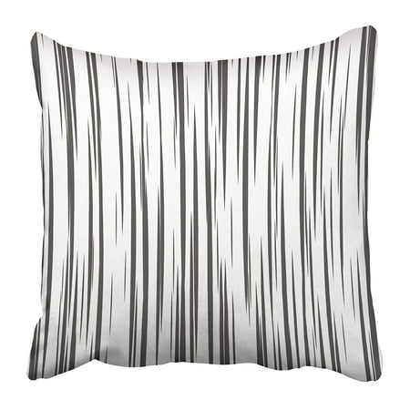 - ECCOT Striped with Vertical Line Black and White Graphics Design Strict Retro Style Pillowcase Pillow Cover 20x20 inch