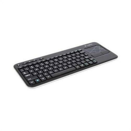 Logitech - K400 Multi-device TKL Wireless Membrane Keyboard for PC/TV/Laptop/Tablet with Built-in Touchpad - Black