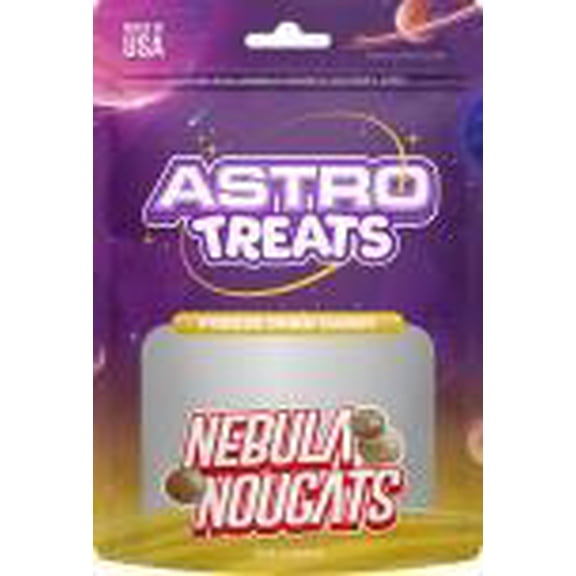 ASTRO TREATS FREEZE DRIED CANDY - NEBULA NOUGAT .9 Oz. Pack of 1.