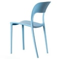thumbnail image 4 of Chaise de Salle à Manger Extérieure Moderne en Plastique avec Dossier Courbé Ouvert, Bleu Ensemble de 4, 4 of 7
