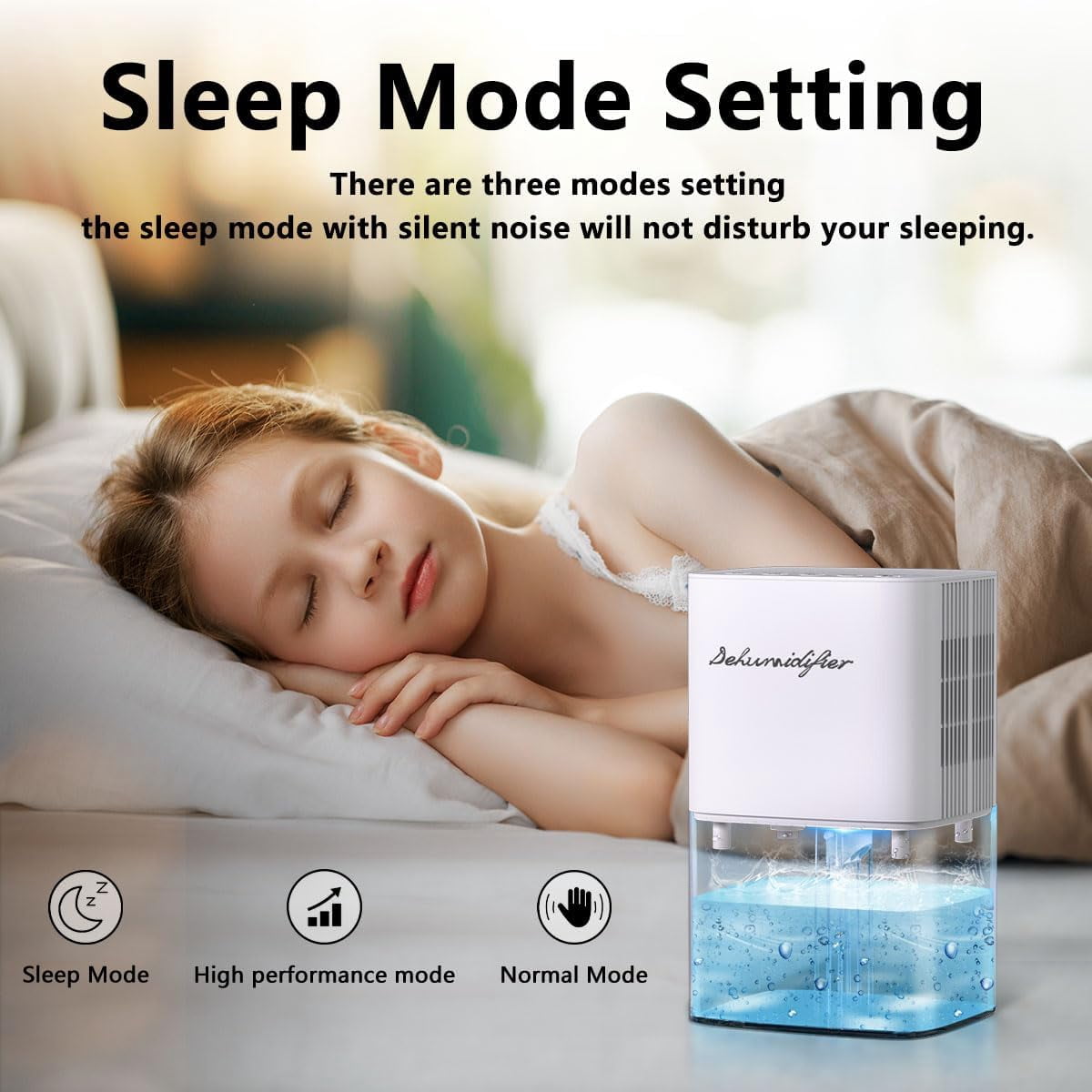 Dehumidifier 1800ML 63OZ Small for Home 230 Ft² Safety Dehumidifiers Adjustable 10 Color Lights 5 Timers 3 Setting Modes Auto Shut Off Protection Low Noise For Bedroom Bathroom