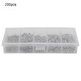 thumbnail image 1 of 200 Uds. Anillos divididos de doble bucle de hierro conectores de señuelo de gancho sólido accesorios de aparejos de pesca, 1 of 8