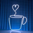thumbnail image 3 of Glowneon Coffee Heart Neon Sign, Coffee Cup Neon Light Wall Art Room, 3 of 4