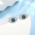 thumbnail image 3 of Jewmon Evil Eye Earrings for Women 925 Sterling Silver Enamel Blue Eye Stud Earrings for Men Couples Gifts, 3 of 7