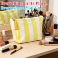 thumbnail image 6 of Toiletry Bag Waterproof Makeup Bag Striped Makeup Bag Tassel Bag for Travel Daily Use Birthday Gift Girlfriend Gift Pvc Material, 6 of 6