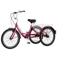 thumbnail image 4 of Lilypelle 24"/26" Adult Tricycle 3 Wheel Trike Low Stand-over Frame Bike with Shimano Derailleur,Large Rear Basket,Double Wall Rims, 4 of 13