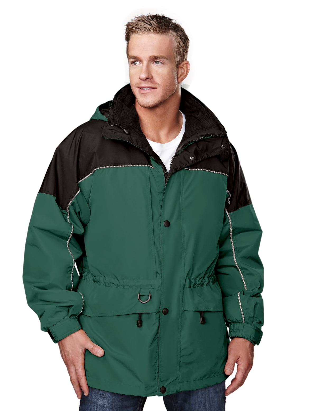 Parka Tri-Mountain Colorado 3-en-1 - Homme Taille L - Rouge/Noir étanche