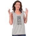 thumbnail image 3 of Cute Chocoholic All You Need is Love Tank Top Tee Shirt Women Brisco Brands L, 3 of 5