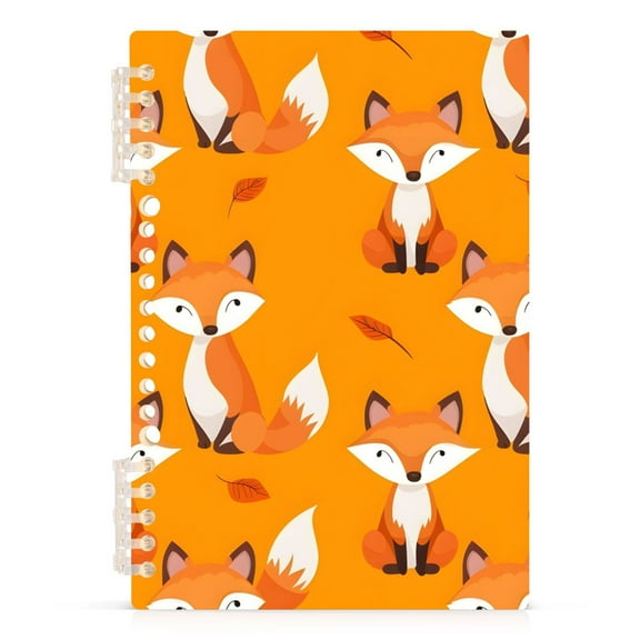 Cute Fox Spiral Journal Notebook College Ruled Notebook 8.3" x 5.7" A5 Lined Thick Paper Page