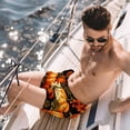 thumbnail image 2 of luoweisi Men's Beach Shorts Quick Dry Swim Trunks with Mesh Lining Thanksgiving Pumpkin 2XL, 2 of 5