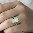 thumbnail image 6 of Yuehao Antique Square White, Opal Ring, 925 Sterling Silver, 6 of 7