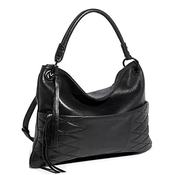 Aimee Kestenberg Mantra Convertible Leather Shoulder / Crossbody Bag - Black
