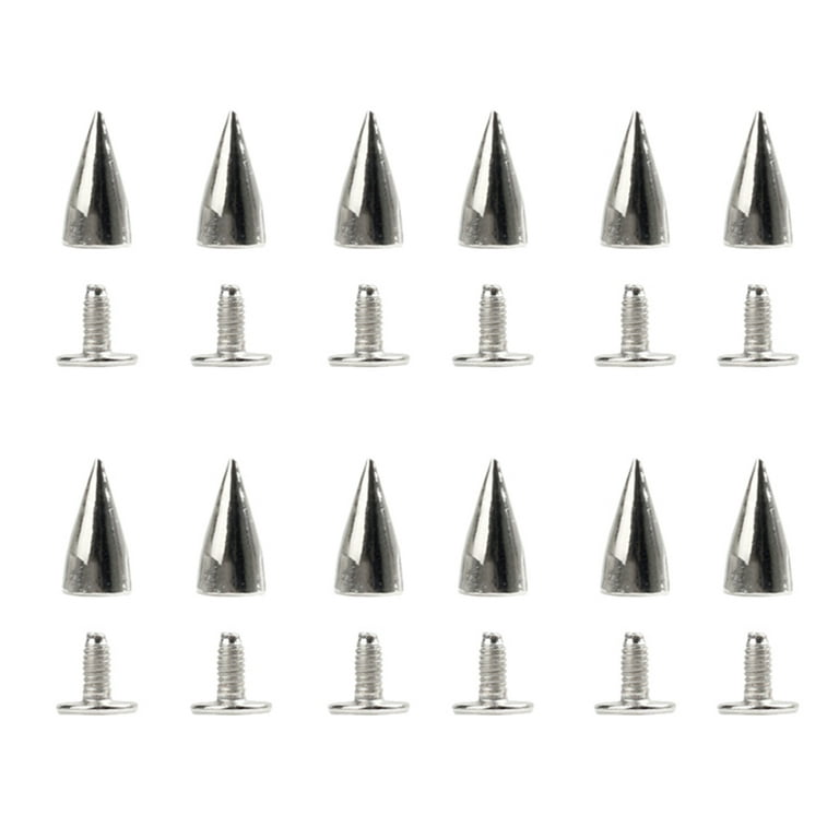 Handmade Punk Buttons Rivets Set Cone Studs Spikes for Clothes Screwback  DIY Craft Cool Punk Garment