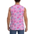 thumbnail image 4 of Bingfone Pink Donuts Pattern Men's Tank Tops Workout Sleeveless Tee Shirts Running Beach Tanks for Men-3X-Large, 4 of 8