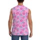 thumbnail image 4 of Balery Pink Donuts Camisetas sin mangas para hombre, absorbe la humedad y protege contra el mal olor.-X-Large, 4 of 7