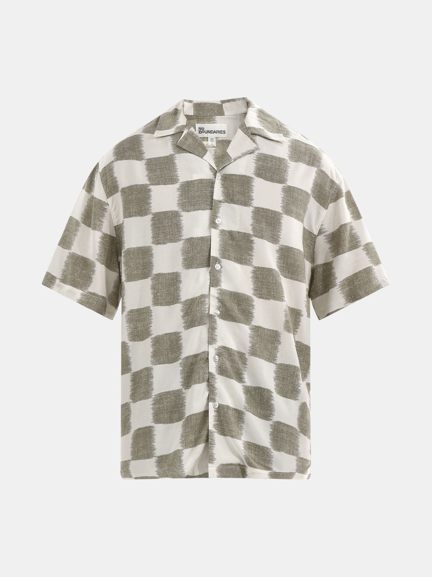 No Boundaries Men's & Big Men's Rayon Printed Button Up Short Sleeve Resort Shirt , Sizes XS-5XL