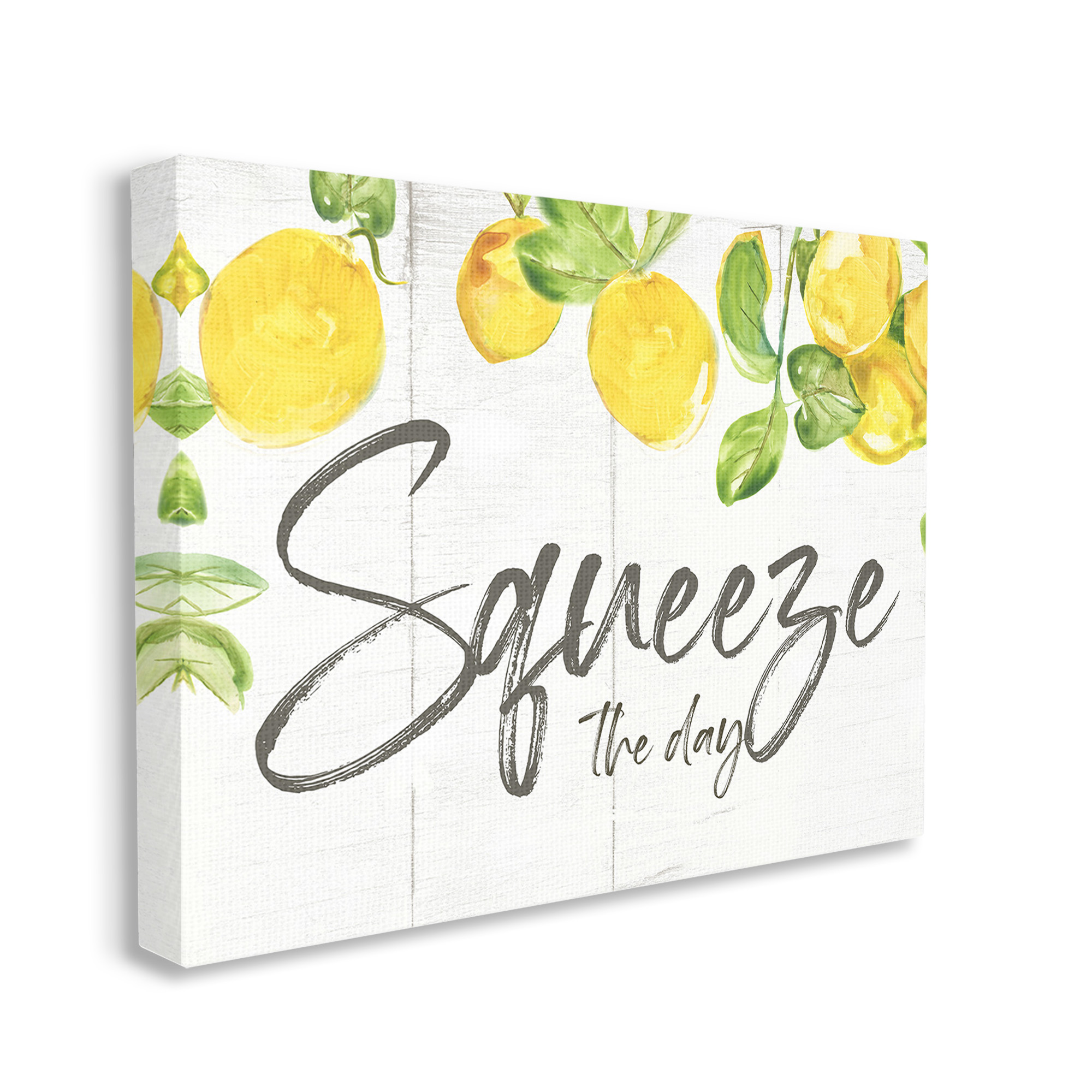 Stupell Industries Squeeze The Day Rustic Food & Beverage Painting Gallery Wrapped Canvas Art Print Wall Art, 48 x 36