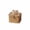 Khaki, variant on Handmade Woven Storage Basket,Sundry Square Storage Container with Cute Bear Decor and Lids,for Household Desktop Item Organization,5.51x3.54 inch