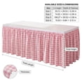 thumbnail image 2 of Gingham Table Skirt,Ruffled Hook and Loop, for Teacher Desk,Fabric Rustic Detachable Desk Cover Skirt for Back to School Classroom Supplies, Dorm, Weddings, Parties, 2 of 5