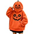 thumbnail image 4 of FYDUU Halloween Hoodies for Women Pumpkin Clothes Cute Pullover Long Sleeve Hooded Sweatshirt Tops Festival Holiday Party Hoodie, 4 of 6