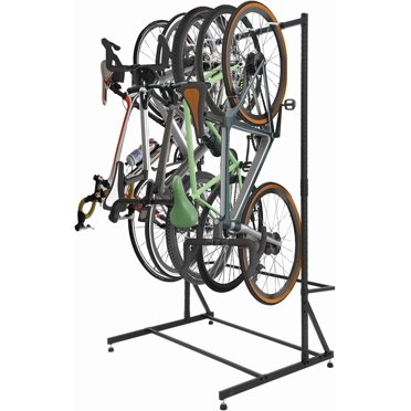 Rugerasy 5 Bike Storage Rack, Freestanding Adjustable for Garage
