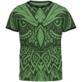 thumbnail image 1 of Trippy Tribal Hibou Mens Ringer T Shirt, 1 of 1