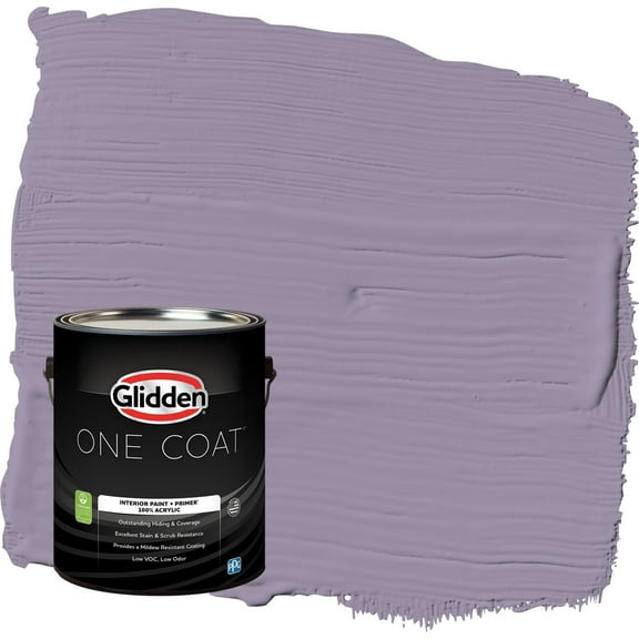 Glidden One Coat Smoky Grape / Purple Eggshell Interior Paint with Primer, 1 Gallon