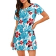 thumbnail image 1 of Easygdp Hawaiian Style Camisón de manga corta para mujer, informal, estampado, 1 of 6