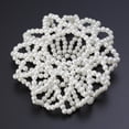 thumbnail image 4 of KAKOWELY Filet Élastique pour Cheveux Fait Main Crochet Perle Robe d'Écoute pour Performance de Danse (Blanc), 3.94x"X3.94"X0.39 Pouces, 4 of 4