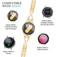 thumbnail image 3 of BANDOVA X-Shape Metal Band with Sparkly Rhinestones, Dressy Bracelet Compatible with Samsung Galaxy Watch 7/6/5/4, Gold, 20mm, 3 of 6