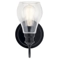thumbnail image 2 of 45390BK Kichler Lighting Greeier - 1 Light Wall Sconce - with Transitional inspirations - 10.25 inches tall by 5.5 inches wide-Black Finish, 2 of 3