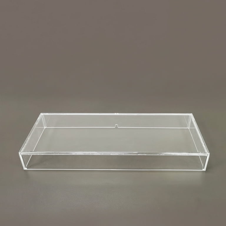 FixtureDisplays® Clear Acrylic Plexiglass Keyboard Cover 20 inches wide x  7.8 inches deep x 2.5 inches tall, five sided tray organizer riser 10160 